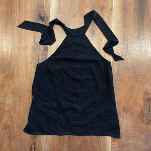 Trouve black halter top